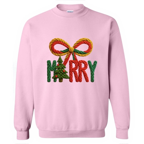Merry Christmas Tree Rope Sweatshirt White S M L XL XXL Soft realistic 3D New - Picture 7 of 12